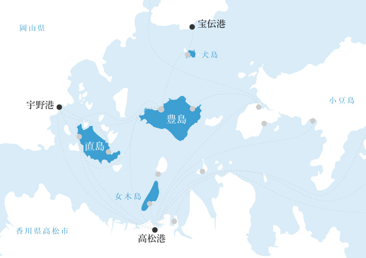 主要都市から島へのアクセス