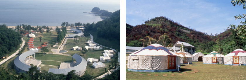 1990年頃の「直島国際キャンプ場」とパオ